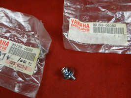 2 Yamaha Screws, Side Cover, 1986-06, TT YFM YFZ YX etc, 90159-06082-00 - £13.34 GBP