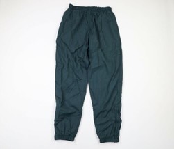 Vintage 90s Reebok Mens Large Spell Out Lined Nylon Joggers Jogger Pants Green - £47.29 GBP