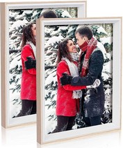 8x10 Picture Frame Woodgrain Deep 8x10 Frames for Tabletop Display Wall (2 Pack) - £7.80 GBP