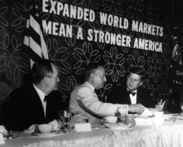 President John F. Kennedy with Senator Humphrey at trade conference Phot... - £7.01 GBP+