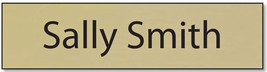 GOLD OR SILVER 2 X 8&quot; NAME PLATE PERSONALIZED W/YOUR NAME DOUBLE STICK /... - £15.42 GBP