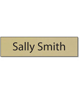 GOLD OR SILVER 2 X 8&quot; NAME PLATE PERSONALIZED W/YOUR NAME DOUBLE STICK /... - £14.88 GBP