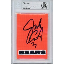 Jim Covert Auto 1985 Chicago Bears Signed Football Pylon Beckett Autograph Slab - £78.20 GBP