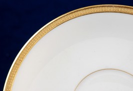 Lenox J33 6-1/8&quot; Orphan Saucer for Tilden Thurber Corp Ivory w Gold Encr... - £5.11 GBP