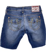True Religion Shorts Mens Size 30 Cut Off Denim Blue Jeans  Ricky Giant ... - £20.24 GBP