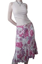 Vintage Y2K Viscose midi maxi skirt Floral Boho 90s - £19.48 GBP