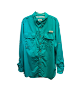 Magellan Mens Mag Wick Fishing Shirt Turquoise Long Sleeve Angler Fit Po... - £18.62 GBP