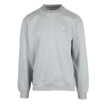 Obey Men&#39;s Heather Grey Floral Collar Crew Neck L/S Sweater (S02A) - £17.34 GBP