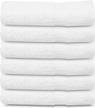 1 pcs - Bath Towels 6 Pack &quot;22x44&quot; White Cotton Towel Set Bath Pool Gym  - $44.99