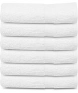 1 pcs - Bath Towels 6 Pack "22x44" White Cotton Towel Set Bath Pool Gym 