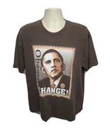 2008 Barack Obama Change Adult Brown XL TShirt - £11.66 GBP