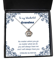 To my Grandma, No matter where you go - Crown Pendant Necklace. Model 64036  - £31.93 GBP