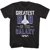 NASA Greatest Dad in the Galaxy Men&#39;s T Shirt Rocket Outer Space Shuttle - £19.08 GBP+