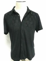 Bertone Black Shirt Size 42 Large Mens - £10.12 GBP
