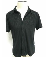 Bertone Black Shirt Size 42 Large Mens - £10.02 GBP