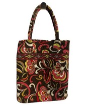 Vera Bradley Retired Puccini Floral Open Top Tote Bag Front Pocket - £13.11 GBP