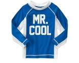 NWT Gymboree Mr. Cool Boys Long Sleeve Rashguard Swim Shirt 12-18 Months - $8.99