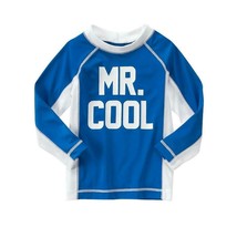 NWT Gymboree Mr. Cool Boys Long Sleeve Rashguard Swim Shirt 12-18 Months - £7.16 GBP