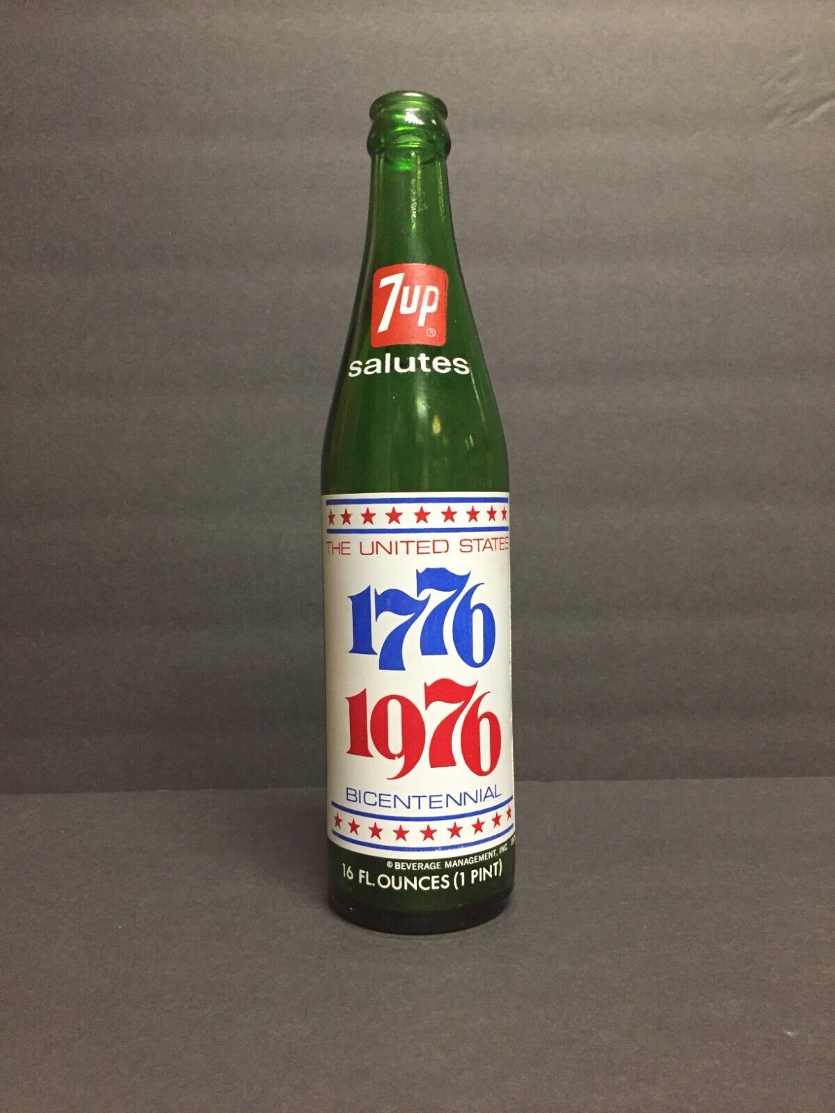 Vintage 7 UP Pop Bottle Salutes The United States 1776 1976 Bicentennial Collect - £3.03 GBP