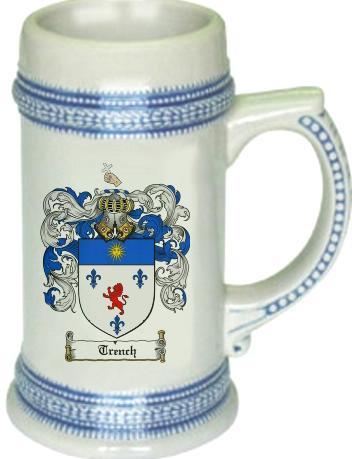Trench Coat of Arms Stein / Family Crest Tankard Mug