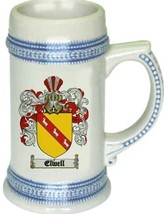 Elwell Coat of Arms Stein / Family Crest Tankard Mug - $21.99