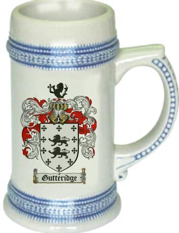 Gutteridge Coat of Arms Stein / Family Crest Tankard Mug