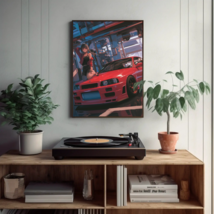 JDM Car with Anime Girl #24 Wall Art - $4.59