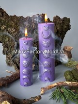 Moon phases silicone mold, 3D moon mold, esoteric candle mold 18 cm/7 in - $35.91
