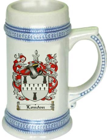 London Coat of Arms Stein / Family Crest Tankard Mug