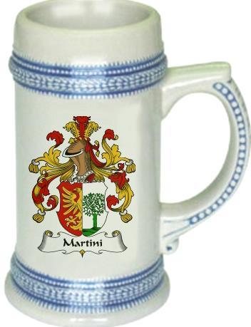 Martini Coat of Arms Stein / Family Crest Tankard Mug