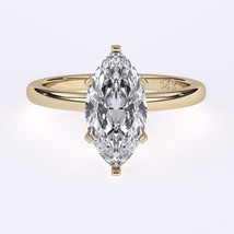 1.5CT Marquise Cut Solitaire F-G Color with VS/ SI Clarity Lab-Grown Ring. - £1,118.88 GBP
