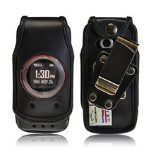 Turtleback Fitted Case Made for Casio GzOne Ravine 2 Phone Black Leather Rotatin - £29.22 GBP