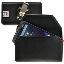 Turtleback Belt Case Made for Motorola Droid Turbo Black Holster Leather Pouch w - £29.02 GBP