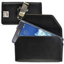 Turtleback Belt Case Made for Galaxy Note Edge Black Holster Leather Pouch with  - £29.14 GBP