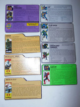 Vintage GI Joe Cobra File Card Lot Blast-Off Flak-Viper Law Crimson Guard Commdr - £38.84 GBP