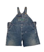 Mens Key Denim Blue Jean Bib Overalls Shorts Hemmed Farmer Shorts Size 4... - £29.77 GBP