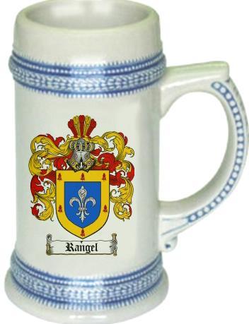Rangel Coat of Arms Stein / Family Crest Tankard Mug