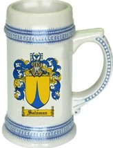 Salzman Coat of Arms Stein / Family Crest Tankard Mug - $21.99