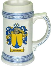 Salzman Coat of Arms Stein / Family Crest Tankard Mug - £17.42 GBP