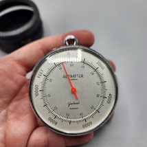 Gischard Hiking Altimeter in Black Leather Case 12000 Feet Germany Vtg - £49.16 GBP
