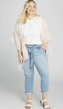 Lane Bryant High-Rise Straight Crop Jean - Belted Light Wash Size 24 NEW - £36.98 GBP