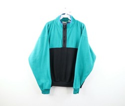 Vintage 90s Streetwear Mens Medium Color Block Half Zip Fleece Pullover ... - €28,58 EUR