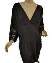 RoseGal Women&#39;s Plus  Low V-neck 3/4 Sleeve Tunic/Dress Size 3XL Black - $191.80 MXN
