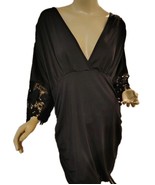 RoseGal Women&#39;s Plus  Low V-neck 3/4 Sleeve Tunic/Dress Size 3XL Black - $14.18 CAD