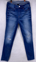 White House Black Market Jeans Women&#39;s Size 4 Blue HI-Rise Fade Distress... - $17.81