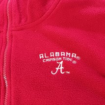 Old Varsity Brand Alabama Crimson Tide Men's Full Zip Red Fleece Sweater Size L image 9