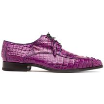 Apricena Genuine Caiman Crocodile Dress Derby's Shoes Purple image 2