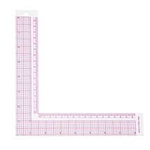Plastic L Square Shape Ruler Curve Sewing Measure Professional Tailor Craft Tool - £13.36 GBP