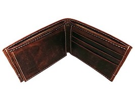 AVIMA Genuine Leather Men&#39;s Hand Crafted Bi-Fold Wallet - Multiple Color... - £15.97 GBP