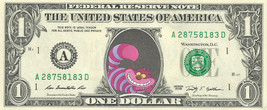 Cheshire Cat Disney On Real Dollar Bill Cash Money Bank Note Currency Dinero - £5.31 GBP